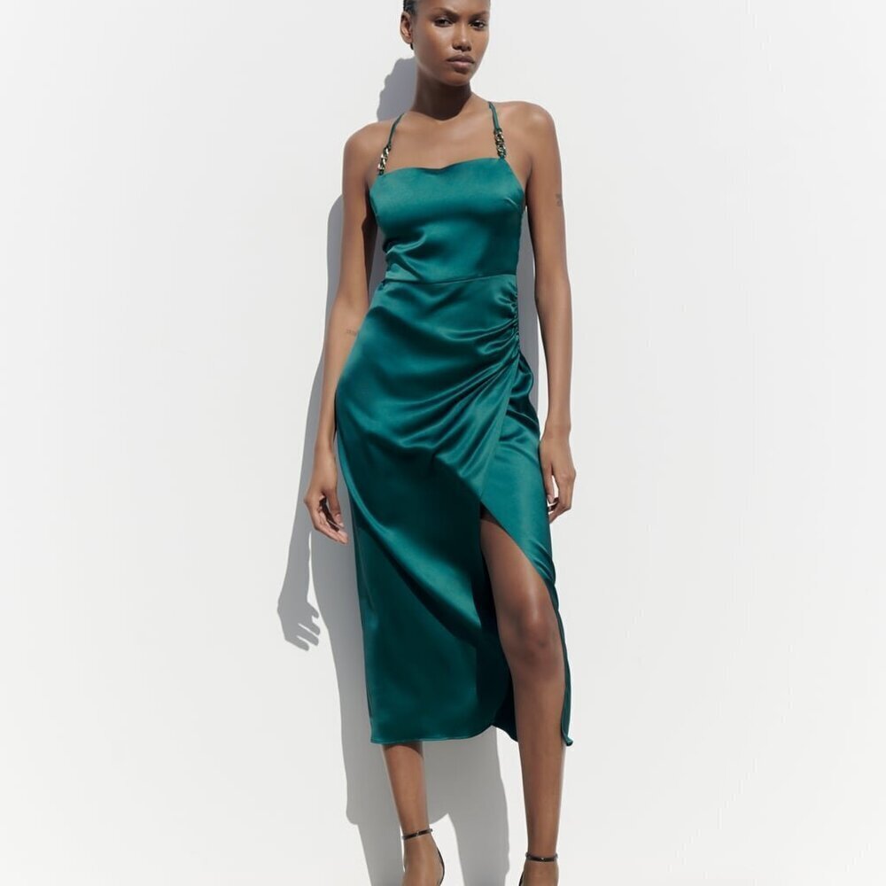 ZARA NEW️ LINGERIE STYLE DRESS SIZE S 8741 899 445 - Picture 4 of 5